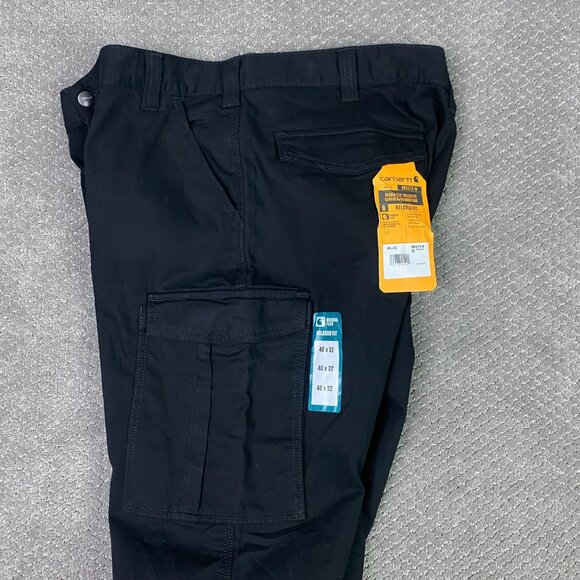 Carhartt Rugged Flex Relaxed Fit Canvas Cargo Work Pants Men's 40 x 32 Black - Picture 7 of 15